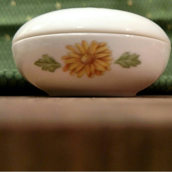 Vintage October Chrysanthemum Mug & Trinket Dish, SET/2 Fall October Birthday - Picture 10 of 12